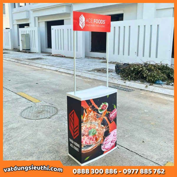 Quầy bán hàng di động nhựa mini, booth sampling nhựa mini