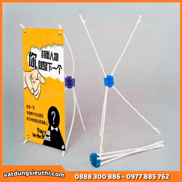 Standee giá chữ X mini