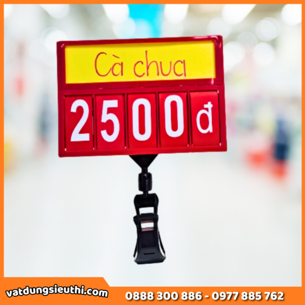 Bảng lật số kèm kẹp, bảng lật số siêu thị