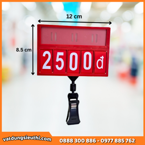 Bảng lật số kèm kẹp, bảng lật số siêu thị
