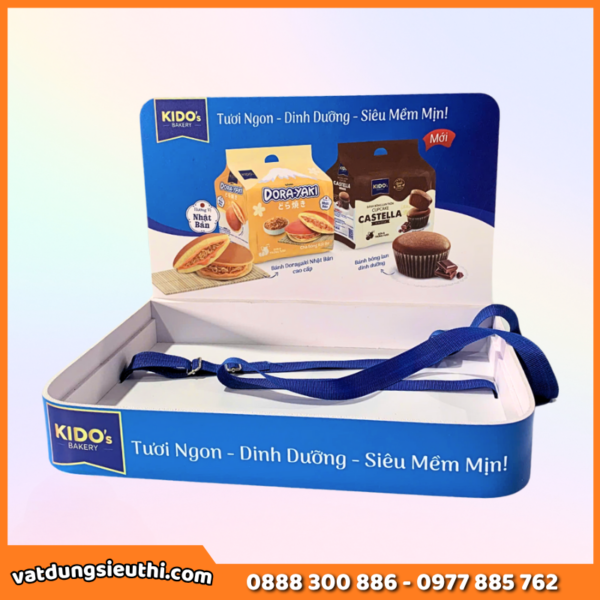 Khay sampling siêu thị, khay bán hàng quảng cáo