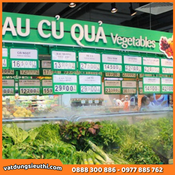 Bảng lật số quầy rau - Bảng giá siêu thị