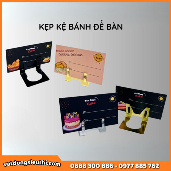 Kẹp kệ bánh lớn để bàn