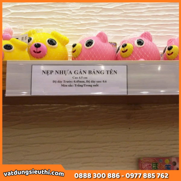 Thanh nẹp dán siêu thị bằng nhựa
