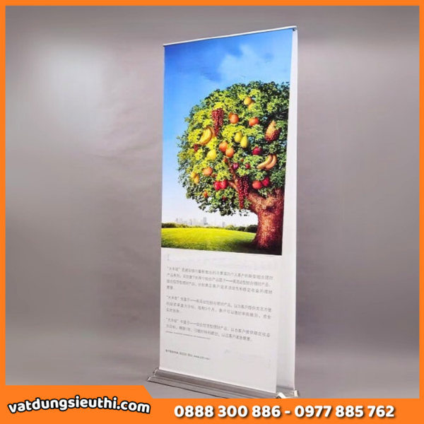 Standee cuốn nhựa hào hoa 2 mặt - Giá cuốn nhựa đế to 2 mặt