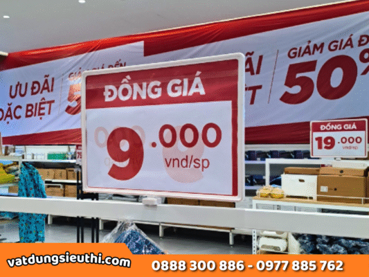 Giải pháp khung bảng giá cho cửa hàng tiện lợi 24/7